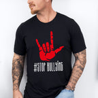 Stop Bullying Hand Design - Anti Bullying Unisex Crewneck T-Shirt Sweatshirt Hoodie