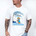 In November We Wear Blue Dog Design - Diabetes Unisex Crewneck T-Shirt Sweatshirt Hoodie