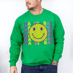 Mardi Gras Smile Face Design - Mardi Gras Unisex Crewneck T-Shirt Sweatshirt Hoodie