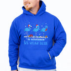In November We Wear Blue Flamingo - Diabetes Unisex Crewneck T-Shirt Sweatshirt Hoodie
