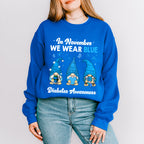 In November We Wear Blue Gnome - Diabetes Unisex Crewneck T-Shirt Sweatshirt Hoodie