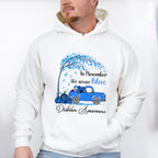 November We Wear Blue Car Design - Diabetes Unisex Crewneck T-Shirt Sweatshirt Hoodie