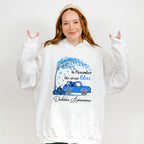 November We Wear Blue Car Design - Diabetes Unisex Crewneck T-Shirt Sweatshirt Hoodie