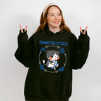 Diabetes Cycle Cat Design - Diabetes Unisex Crewneck T-Shirt Sweatshirt Hoodie