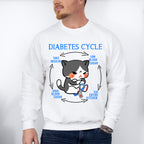 Diabetes Cycle Cat Design - Diabetes Unisex Crewneck T-Shirt Sweatshirt Hoodie