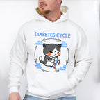 Diabetes Cycle Cat Design - Diabetes Unisex Crewneck T-Shirt Sweatshirt Hoodie