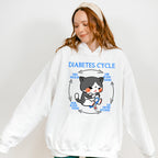 Diabetes Cycle Cat Design - Diabetes Unisex Crewneck T-Shirt Sweatshirt Hoodie