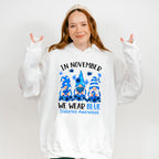 In November We Wear Blue Gnomes - Diabetes Unisex Crewneck T-Shirt Sweatshirt Hoodie