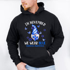 November We Wear Blue Gnome - Diabetes Unisex Crewneck T-Shirt Sweatshirt Hoodie
