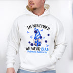 November We Wear Blue Gnome - Diabetes Unisex Crewneck T-Shirt Sweatshirt Hoodie