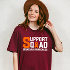 Support Squad Leukemia Awareness - Leukemia Unisex Crewneck T-Shirt Sweatshirt Hoodie