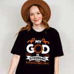 My God Is Stronger - Leukemia Unisex Crewneck T-Shirt Sweatshirt Hoodie