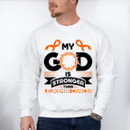 My God Is Stronger - Leukemia Unisex Crewneck T-Shirt Sweatshirt Hoodie