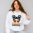 Leukemia Warrior Girl Design - Leukemia Unisex Crewneck T-Shirt Sweatshirt Hoodie