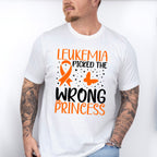 Leukemia Picked Wrong Princess - Leukemia Unisex Crewneck T-Shirt Sweatshirt Hoodie