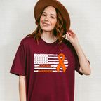 Leukemia Awareness USA Flag - Leukemia Unisex Crewneck T-Shirt Sweatshirt Hoodie