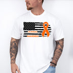 Leukemia Awareness USA Flag - Leukemia Unisex Crewneck T-Shirt Sweatshirt Hoodie