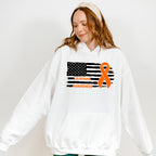 Leukemia Awareness USA Flag - Leukemia Unisex Crewneck T-Shirt Sweatshirt Hoodie