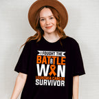 I Fought The Battle And Won - Leukemia Unisex Crewneck T-Shirt Sweatshirt Hoodie