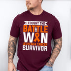 I Fought The Battle And Won - Leukemia Unisex Crewneck T-Shirt Sweatshirt Hoodie