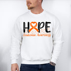 Hope Ribbon Design - Leukemia Unisex Crewneck T-Shirt Sweatshirt Hoodie