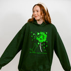 Lymphoma Awareness Cat Flower Design - Lymphoma Unisex Crewneck T-Shirt Sweatshirt Hoodie