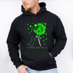 Lymphoma Awareness Cat Flower Design - Lymphoma Unisex Crewneck T-Shirt Sweatshirt Hoodie