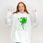 Lymphoma Awareness Cat Flower Design - Lymphoma Unisex Crewneck T-Shirt Sweatshirt Hoodie