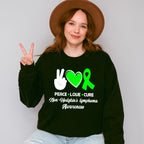 Peace Love Cure - Lymphoma Unisex Crewneck T-Shirt Sweatshirt Hoodie