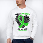 I Wear Green For My Aunt - Lymphoma Unisex Crewneck T-Shirt Sweatshirt Hoodie