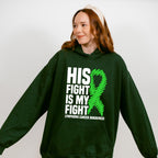 His Fight Is My Fight Ribbon - Lymphoma Unisex Crewneck T-Shirt Sweatshirt Hoodie