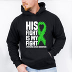His Fight Is My Fight Ribbon - Lymphoma Unisex Crewneck T-Shirt Sweatshirt Hoodie