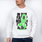 Nobody Fights Alone - Lymphoma Unisex Crewneck T-Shirt Sweatshirt Hoodie