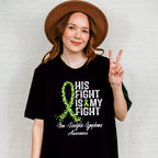 His Fight Is My Fight Lymphoma - Lymphoma Unisex Crewneck T-Shirt Sweatshirt Hoodie