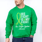 His Fight Is My Fight Lymphoma - Lymphoma Unisex Crewneck T-Shirt Sweatshirt Hoodie
