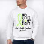 His Fight Is My Fight Lymphoma - Lymphoma Unisex Crewneck T-Shirt Sweatshirt Hoodie