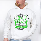 My Heart Belongs To A Warrior - Lymphoma Unisex Crewneck T-Shirt Sweatshirt Hoodie