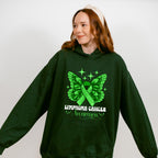 Lymphoma Butterfly Ribbon Design - Lymphoma Unisex Crewneck T-Shirt Sweatshirt Hoodie