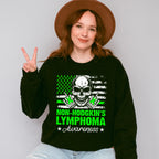 Lymphoma Awareness Skull Design - Lymphoma Unisex Crewneck T-Shirt Sweatshirt Hoodie