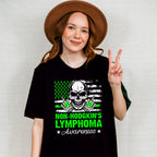 Lymphoma Awareness Skull Design - Lymphoma Unisex Crewneck T-Shirt Sweatshirt Hoodie