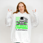 Lymphoma Awareness Skull Design - Lymphoma Unisex Crewneck T-Shirt Sweatshirt Hoodie