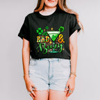 Bad & Boozy - St. Patrick's Day Theme Unisex Crewneck T-Shirt Sweatshirt Hoodie