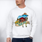 Farm Life Sheep Silhouette Design - Farmer Unisex Crewneck T-Shirt Sweatshirt Hoodie