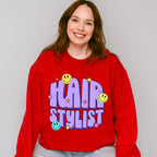 Hair Stylist Smile Face Design - Hair Stylist Unisex Crewneck T-Shirt Sweatshirt Hoodie