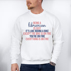 Librarian It's Like Riding A Bike Design - Librarian Unisex Crewneck T-Shirt Sweatshirt Hoodie