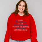 Librarian It's Like Riding A Bike Design - Librarian Unisex Crewneck T-Shirt Sweatshirt Hoodie