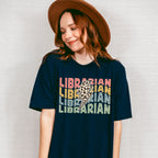 Retro Librarian Design - Librarian Unisex Crewneck T-Shirt Sweatshirt Hoodie