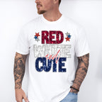 Glitter Red White And Cute 4th Of July Unisex Crewneck T-Shirt Sweatshirt Hoodie