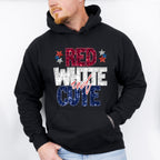 Glitter Red White And Cute 4th Of July Unisex Crewneck T-Shirt Sweatshirt Hoodie