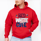 Glitter Red White And Cute 4th Of July Unisex Crewneck T-Shirt Sweatshirt Hoodie